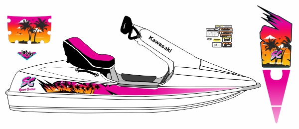 Kawasaki Sport Cruiser Palm Tree Sunset